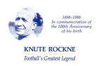 Notre Dame Alumni Assn Fdc Ceremony Program  2376 Knute Rockne Football 1988