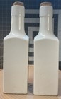 Vintage Pair White Ceramic  my Own Salad Dressing  Bottles With Corks