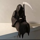 Gothic Grim Reaper Statue Mini Halloween Decor 10 4cm Resin Figurine