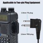 2-pin Headset Earpiece Mic Ptt For Motorola Radio Walkie Talkie