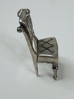 Royal Pewter Chair 2  Tall 1 16 Scale  U p  1996 Vtg Charm Dollhouse Miniature