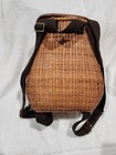 Vintage Nantucket Lightship Basket Creel Backpack Wicker Picnic Bag Style