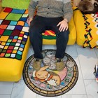 Pok  mon Eevee Eeveelution Rug 30  Round Soft Floor Mat Decorative Collectible