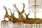 Brass And Crystal Stag Chandelier 44   x44   x40   