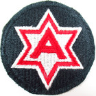 Us Army Sixth Army Patch Vintage Red A Star Embroidered Sew On