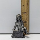 Pewter Michael Ricker Bartlett - Girl On Sign 1982 - Signed And Numbered -no Box