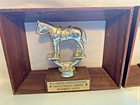 1964 Aqha American Quarter Horse Association Brass Statue Trophies Shadow Boxes