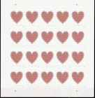2020 Usps Sheet Of 20 First Class Letter Stamps Made Of Hearts 78  