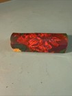Vintage Floral  Red Lipstick Holder Case With Mirror