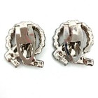 Art Deco Pot Metal Rhinestone Dress Shoe Clips Pair Amber Topaz Crystal 1 