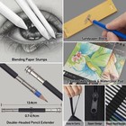 80 Pack Drawing Set Sketching Kit  Pro Art Supplies With 3-color Sketchbook