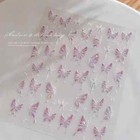 Butterfly Nail Stickers Shell Glossy Jelly Stickers Stereoscopic Nail Decal Diy