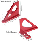 3d Multi Angle Measuring Ruler  45 90 Degree Aluminum Alloy Woodworking Square P