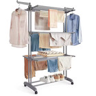 67  Heavy Duty Laundry Clothes Drying Rack Portable Folding Rolling Dryer Hanger