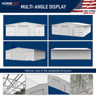 40 X 36ft Shipping Container Roof Kit Heavy Duty Steel Shelter With Roller Door
