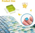 500pcs Mixed Colors Glass Mosaic Tiles 10mm Transparent Crystal Glass Tiles Smal