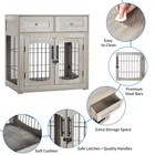 Indoor Dog Crate Furniture Wood Dog Kennel With 2 Drawers 3-doors For S m l Dogs
