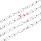 Waterproof No Tarnish 1yard Stainless Steel Pvd Plated Paperclip Chain Ssf75-s