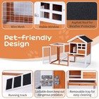 47  Wooden Rabbit Hutch Chicken Coop Hen House Outdoor Pet Cage W nest Box   Run