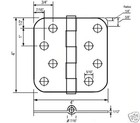 12 Of Satin Nickel 4 x4  W 5 8  Radius Round Corner Door Hinges Exterior Brushed
