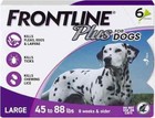 Front Plus For Dogs 45 To 88 Lbs 6 Doses 6 Month Supply Brand New Free Shipping