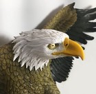 Magnificent Bald Eagle Wall Plaque  Eagle Landing  Claws Outstretched  Americana