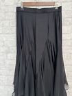Very Fine Dance Skirt Maxi Length Chiffon Layers Full Flowy Black Size Medium