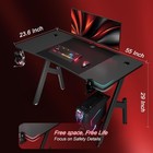55 Inch Gaming Desk With Cup Holder   Mouse Pad  Computer Desk  Gaming Table