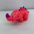 Fisher-price Dinosaur Plush Kids 16  Pink Vintage 1992 Nylon Triceratops Dino