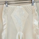 Vintage Scandale Shaping Shorts Xs   Small Usa Ivory Nylon Bow Shapewear Girdle