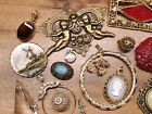 Vintage - Now 25 Piece Victorian Style Pendants Pins Craft Jewelry Making Lot 15