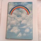 Vtg Paper Moon Graphics Stationery Letter Note Pad Rainbow And Clouds 1981