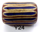Great  Centerpiece Antique Venetian Chevron Trade Beads  African  Y24 Bg 53