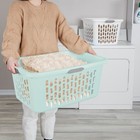 Sterilite Laundry Basket  2 Bushel Plastic Hamper With Handles  Mint  12 Pack