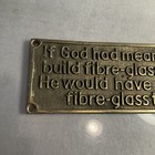 Vintage Solid Brass Nautical Wood Boat Bulding Phrase