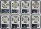 Lot 8 Different Date Morgan Dollar  1 Ms 63 Ngc 8 Coins