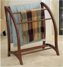 Wood Quilt Rack With 3 Rungs  Antique Walnut  94036 