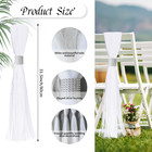 26 Sets Large White Pew Bows Tulle Wedding Aisle Chair Decorations  Extended Chu
