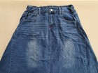 Women s Back Elastic High Waist A-line Maxi Long Denim Jean Skirt