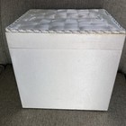 Used - Wedding Satin Card Box With Crystal Accent Flip Top Opening   White