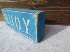 9 Inch Wood Hand Painted Buoy Sign Nautical Seafood   s337  Made In The Usa 