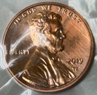 2019 W Lincoln Uncirculated Cent W envelope   Coa