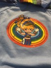 Vintage Y2k Rainbow Brite Glitter Rave Hoodie Sweatshiry Oversized Juniors Xl