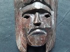 Northwest Coast Large Cedar Carved Mask  Eagle Effigy Warrior   Wy-0525 08878