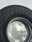 Vtg Firestone Transport 110 Rubber Tire Glass Embossed Ashtray Automobile Decor