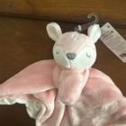 New Carters Pink White Sleepy Deer Fawn Baby Blanket Soft Security Lovey 68326