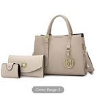 3 Piece Or 1 Set Casual Tote Vintage Ladies Hand Bag Leather Luxury Handbags