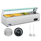 4-pan Commercial Food Warmer Electric Countertop Steam Table Buffet Bain Marie