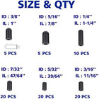100 Pcs Carburetor   Vacuum Rubber Cap Plug Assortment Kit Intake Vacuum Lines