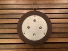 Vintage Wood Brass Glass Atco Barometer 